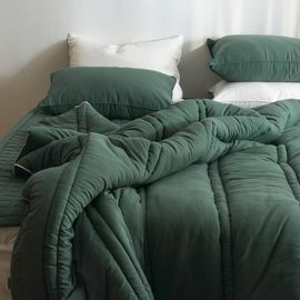 Guy Laroche Simple Semi Microfiber Bedding Full Set All Seasons DuPont Sorona Polafil Antibacterial Corn Fiber Quilted Bedding _ Made in Korea